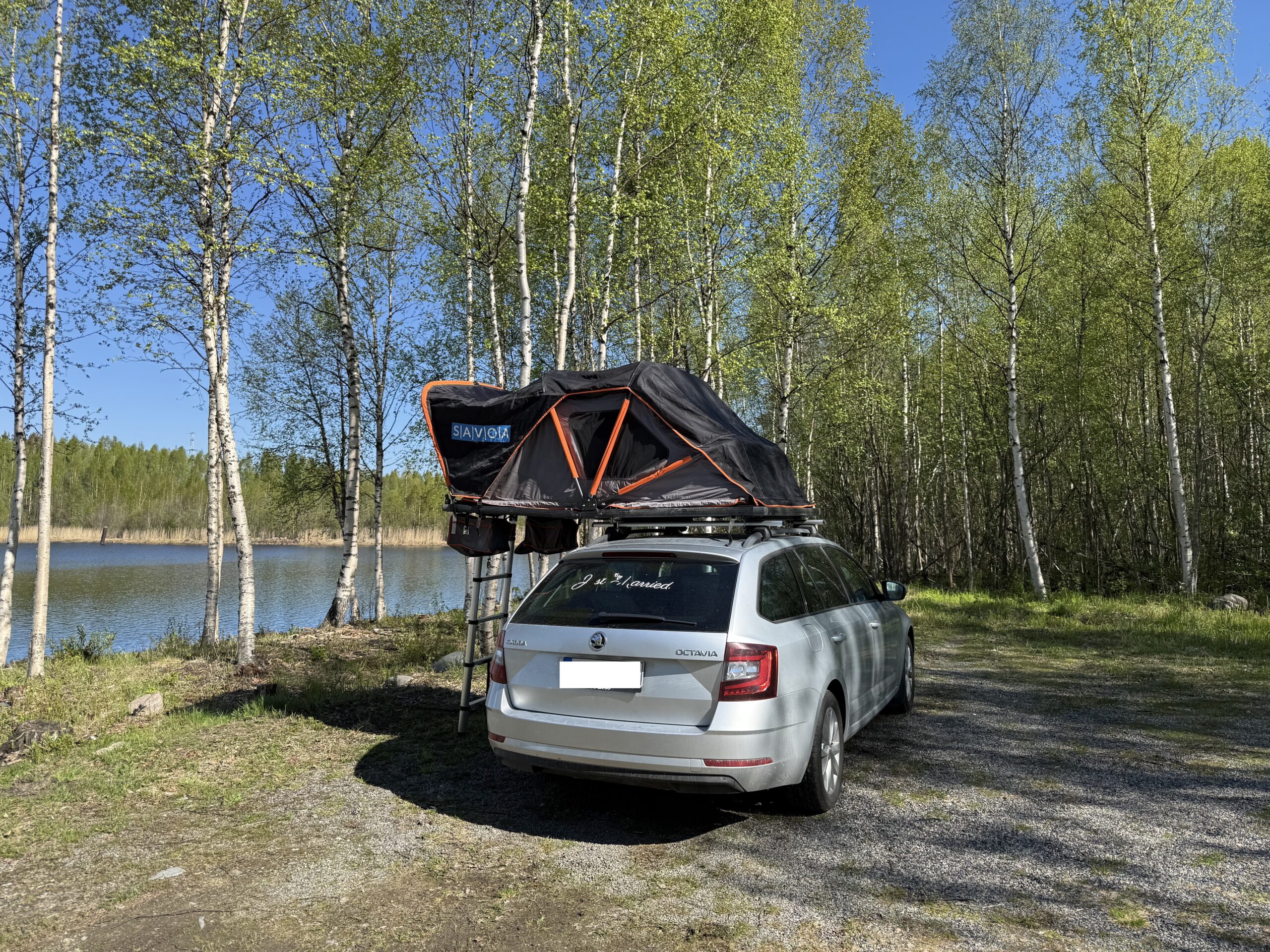 Rooftop tent campervan road trip
