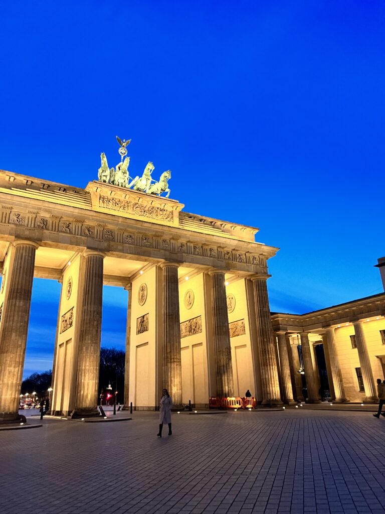 Berlin Brandenburg Gate evening Germany Hungrytravelfamily