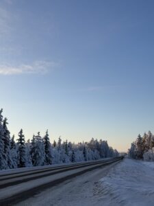Hungrytravelfamily Finland winter road