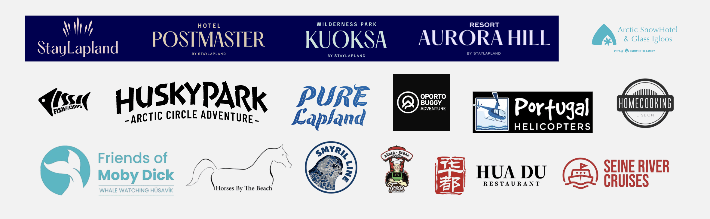 Brands and tourism partners we have worked with