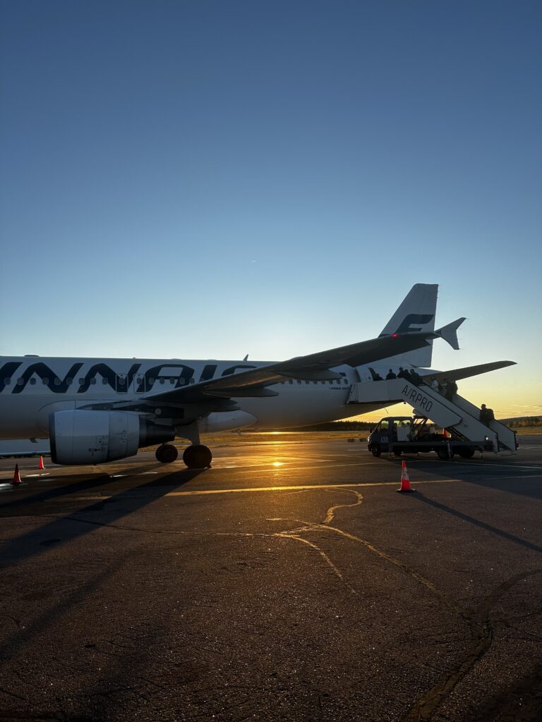 Rovaniemi Airport Finland direct flights to Europe HungryTravelFamily