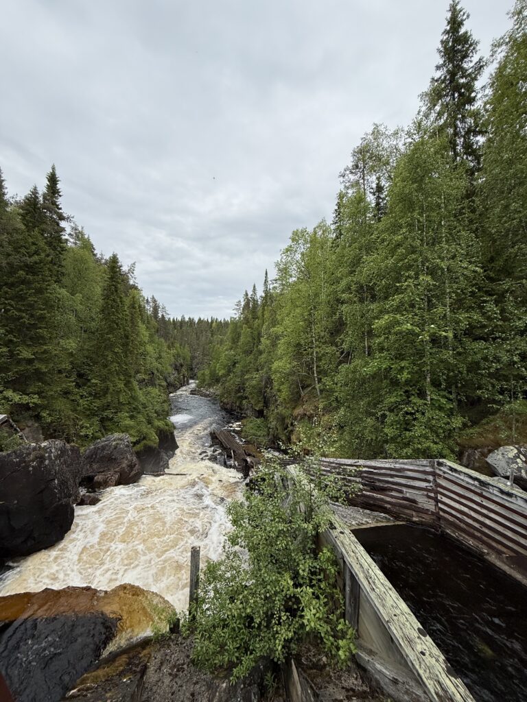 Auttiköngäs Waterfall Posio Lapland Finland HungryTravelFamily