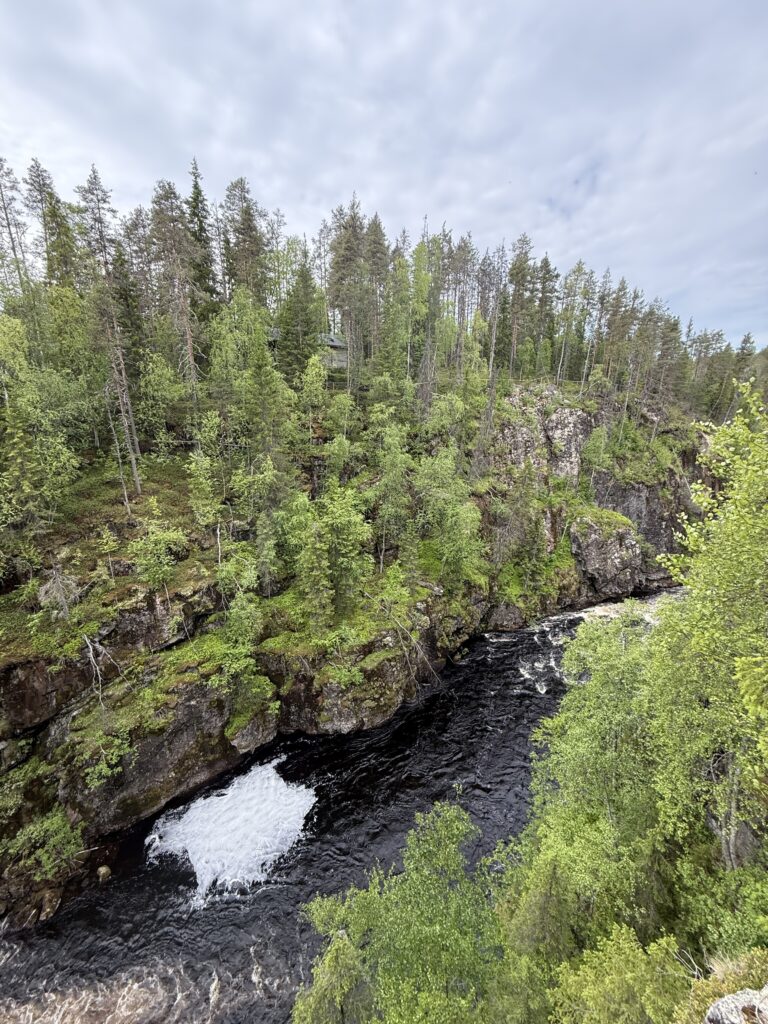 Auttiköngäs Waterfall Posio Lapland Finland HungryTravelFamily