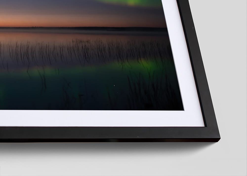 Framed fine-art print detail
