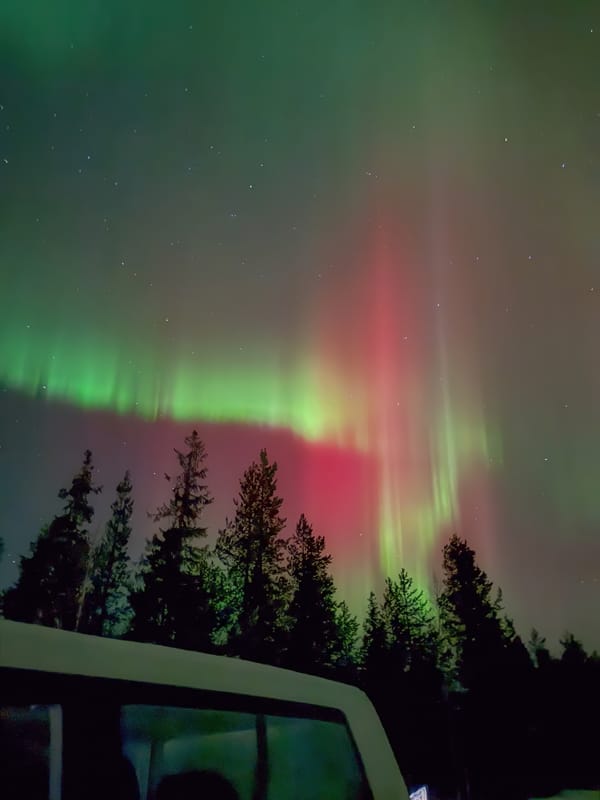 Northern Lights Hunting — art print by Joona Heinonen