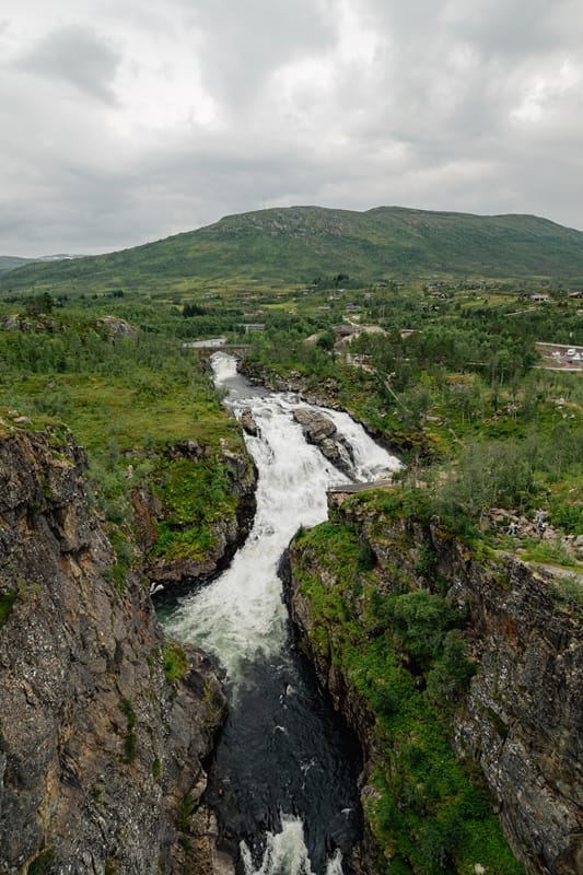 Vøringsfossen from the Bridge — art print by Joona Heinonen