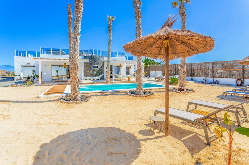 The pool garden of Boutique Beach Villa, from Lanzarote Retreats' gallery.