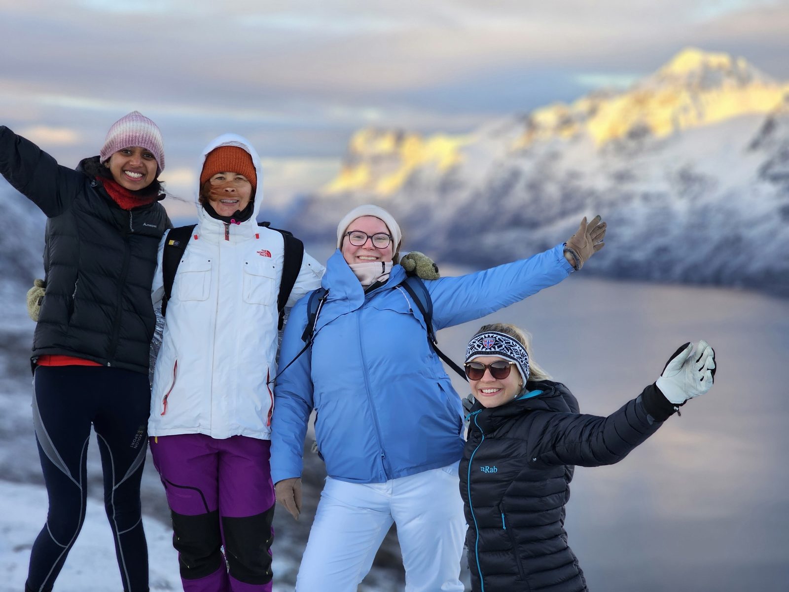 Snowshoeing above the fjords near Tromsø. Photo from Legendary Adventure.