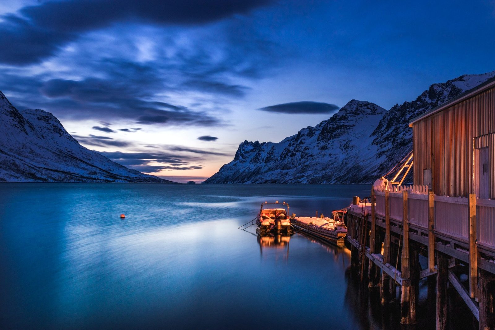 Winter scenery on a shared fjord tour. Photo from Legendary Adventure.
